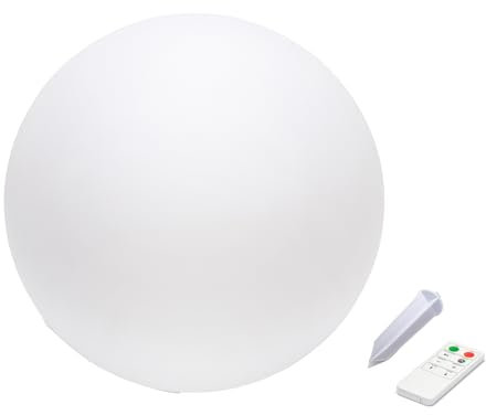 Velamp Solar Nova XL Sfera Luminosa Ø 30 cm – Lampada Solare RGB con Telecomando, IP66, Accensione Automatica Notturna, Bianco o 7 Colori, luce decorativa per giardino, piscina, terrazzo