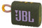 JBL GO 3 Wireless Bluetooth Portable Speaker with Integrated Loop for Travel with USB C Charging Cable, Green