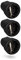 HEITECH Prise fiche femelle en caoutchouc anti courbures - 3x Fiche electrique femelle noire, 250V, 16A, IP20 pour usage intérieur - Fiche femelle solide