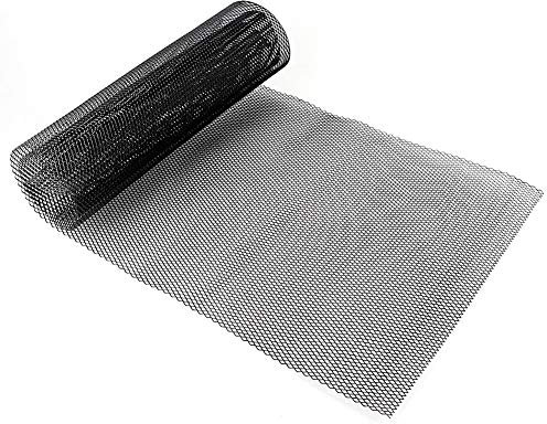 Ajuste de malla de nido de abeja Malla de red de rejilla central, Hoja de malla de rejilla de coche Rejilla de malla de parachoques, Universal 3x6mm Aleación de aluminio Agujero de malla de parrilla