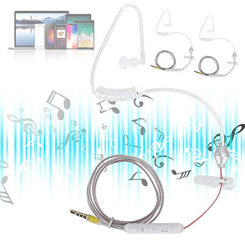 Shanrya Cuffie TPE Air Tube, Cuffie, per Giochi in Streaming Live Vlog Youtuber PC Tablap Computer(Colore Trasparente)