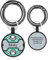 Personalisierbare Hundemarke mit Pfotenknochen, aus Silikon, doppelseitig, graviert, 30 x 30 mm