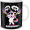 TRIOSK Tasse Einhorn Pew Pew Madafakas mit Spruch lustig Schießendes Unicorn Geschenk Bürotasse für Männer Frauen Einhornliebhaber Kollegen Schwarz
