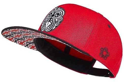 Cadency® Snapback Cap Maori, Damen und Herren, Rot, Unisex, Größenverstellbar