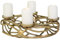 Riffelmacher Adventskranz Kerzen-Kranz im Astlook Metall 40 x 12 cm 24202 | Gold