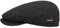 Stetson Belfast Flatcap - Schiebermütze Herren - Schirmmütze mit Wolle - Herrenkappe Herringbone mit Innenfutter (Baumwolle) - Wollcap Herbst/Winter - Flat Cap schwarz-grau 57 cm