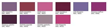 ZAMBOTTO VERNICI Smalto sintetico (FLATTING) satinato RAL per legno da interni ed esterni (10L, RAL 4000 VIOLA)