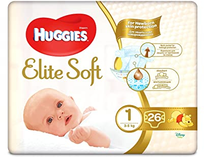 HUGGIES Elite Soft Windeln Größe 1 (3-5kg) 26 Stück