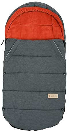 Altabebe AL2281P-79 Winterfußsack für Kinderwagen und Buggy, dunkelgrau/rot