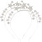 ABOOFAN 2PCS Metall-Stern-Haarband Haarreif Glitzer Haarband Strass-Haarband für Weihnachten Party Mädchen Braut Brautjungfern Hochzeit
