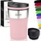 Milu Thermobecher mit Gravur - 210ml - Geschenkidee personalisiertes Geschenk mit Namen Ostern Weihnachten für Männer Frauen Mama Papa Freundin (Rosa, 210ml)