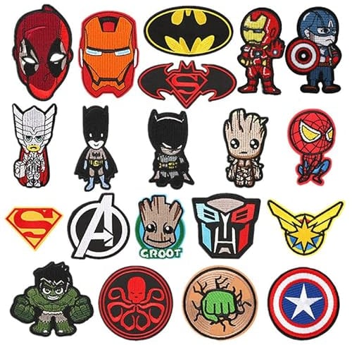 Youery Patches zum Aufbügeln, 20PCS, Kind, Medium, Kindlich, tierisch, dekorativ, Polyester, iron-on, adhesive, Patch Sticker, Appliqué