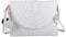 Syrads Sac à main d'embrayage de soirée en paille pour femme Sac à main de plage d'été Sac d'enveloppe tissé en paille,Blanc C
