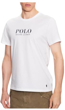 Ralph Lauren Weißes T-Shirt mit Logo-Print Basic für Herren