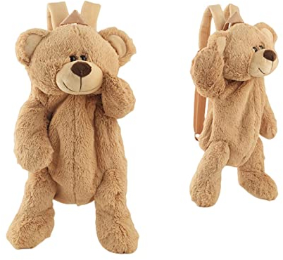MOGSA Schulranzen Rucksack Damen Plüsch Puppenrucksack Freizeittasche Persönlichkeit Cartoon Bär Tasche B2305