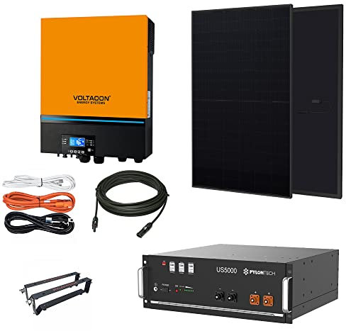 Voltacon Solar Off Grid Kit 8kW Inverter MPPT Charger 48V US5000 Pylontech 420W Solar Panels
