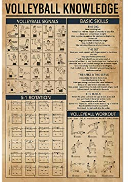 Bioprocess Volleyball Knowledge Vintage Look Blechschild Bar Cafe Vintage Metallschild Poster 20,3 x 30,5 cm