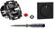 Busch Jäger 6523U-102 LED-Drehdimmer LED-Dimmer mit Dimmerscheibe Zentralplatte 6540-885-102 in Schwarz Matt inklusive EBROM Phasenprüfer zur Montage des Dimmers (6523 U – 102)