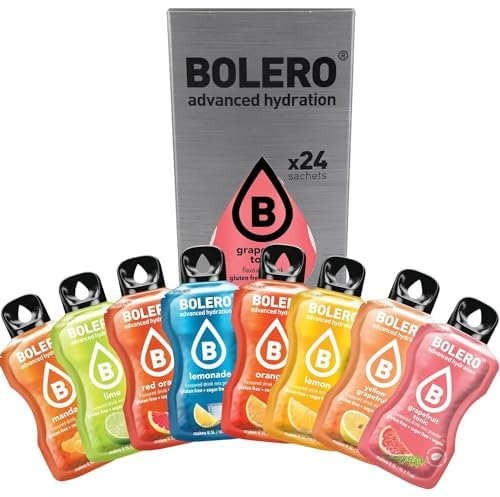 Bolero Drink 24 Bustine mix 3 gr Gusti Diversi Assortimento Citrus mix Preparato Polvere Solubile Per Bevanda Fresca in Acqua Prodotto, 72 grammi dolcificato stevia