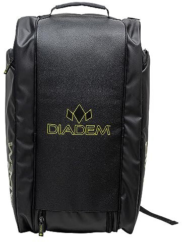 Diadem Tour v2 Paddeltasche – geräumige Pickleball-Ausrüstungstasche mit 10 Paddelkapazitäten | Schuhfach | Neopren-Seitentaschen | stilvoll und langlebig (gelb)
