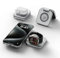 LULULOOK Ultra Nano 2 in 1 stazione di ricarica wireless pieghevole, in alluminio, caricatore magnetico senza fili per iPhone 15 Pro/Pro Max/Plus/14, caricabatterie wireless per Apple Watch, Serie 9,
