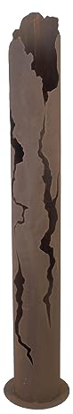 WEIDENPROFI Deko-Säule, Metallsäule Rost, Lampe, ohne Boden, 125cm