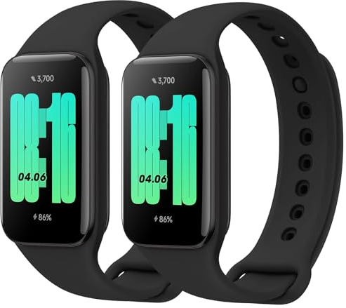Vancle 2 Piezas Correa para Xiaomi Redmi Band 2 / Smart Band 8 Active, Pulsera de Silicona Clásica, Correas de Repuesto Deportiva Impermeable