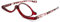 JM Schminkbrille mit Klappbaren Glaesern, Lesebrille zum Schminken für Damen Rot Schildkröte+2.75