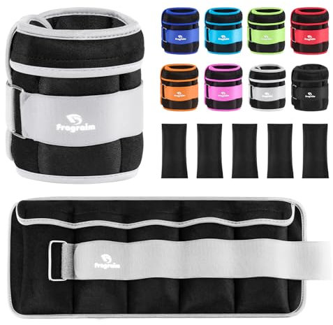Adjustable Ankle Weights for Women Men Kid 1-1.5 kg Pair, Leg Wrist Arm Weight for Pilates, Jogging, Gymnastics, Aerobics, Exercise, Training Physical Therapy|Each 0.15-0.75kg, Total 1.5kg, Grey