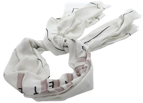Calvin Klein Seasonal Print Logo Stole Scarf 70x180 Dk Ecru