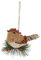 Amosfun 1stk Stroh-Vogel-Charme Christbaumspitze Gefiederter Weihnachtskardinal Weihnachtsanhänger Zum Aufhängen Strickende Verzierung Christbaumschmuck Haushalt Beere Strohhalm Aus Holz