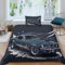 AAHARYA 1968 Bettbezug-Set mit 2 Kissenbezügen, weiches Mikrofaser-Bettbezug-Set, 3D-Ford Mustang, schwarzes Bettwäsche-Set für Kinder, Jungen und Mädchen, Einzelbett (135 x 200 cm)