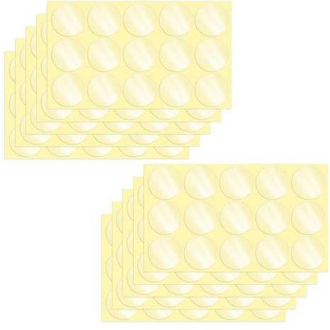 YIKIADA Transparent Klebepunkte 50 mm Selbstklebend Vinyl Runde Verschluss Aufkleber Durchsichtig Klebeetiketten Wasserdicht Klare Punktaufkleber für Verpackung Umschläge Schachteln 150 Stück
