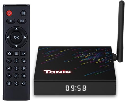 CHROX Android TV Box 12.0, TX68 4GB RAM 64GB ROM H618 Quad-Core 64Bit Cortex-A53, Smart TV Box Unterstützt 2.4G/5G Dual-Band Wifi Bluetooth 5.0 USB 3.0 LAN Smart TV Box,2gb+16gb