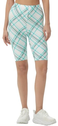 sissycos Damen Biker Bunte sanft Shorts Kurze Leggings mit Elastischer Taille?Knackiger Scheck,L/XXL