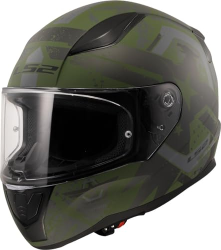 LS2, Integraler Motorradhelm RAPID II THUNDERBIRDS Military Green, M