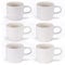 EYMPEU 10oz/300ml Coffee Mugs Sets of 6, Bone China Mug with Handle, White Mugs for Coffee, Tea or Milk, Ideal for Gifts