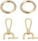 ZBHDEYG 2 Stück runde Karabiner, 2 Stück Metallschnallen für Taschen, Ringkarabiner, Feder-O-Ring-Clips, Schlüsselanhängerringe, Karabinerverschlüsse, Rucksackzubehör