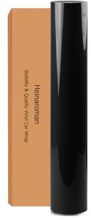 HEINAROMAN Car Vinyl Wrap for Body Protection and Scratch Resistance, Gloss Black Vinyl Wrap 305 X 152CM with Air Release Technology, Vinyl Wrap for Cars