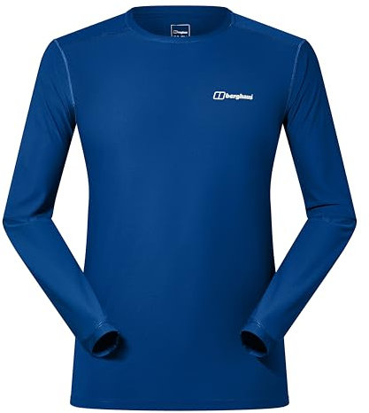 Berghaus Men's 24/7 Long Sleeve Crew Tech Baselayer T-Shirt, Electric Cobalt, S