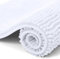 OLANLY Chenille Badematte rutschfest Badezimmerteppich Weich Badteppich Saugfähige Badvorleger Waschbar Duschvorleger für Badezimmer, 50 x 80 cm, Weiß