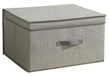 GREATOYAR Caja de Almacenamiento, Caja Plegable, Organizadores Plegables con o sin Tapa, Cesta de Almacenamiento de Tela para Estanterías, Armarios, Habitación, y Oficina, Gris o Beige,50x40x30cm