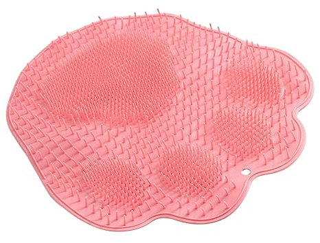 KOMBIUDA Rückenschrubber Mit Saugnäpfen Für Wandmontage Fußschrubber Aus Tpr-material Rutschfest Matte Für Massage Und Peeling Im Badezimmer