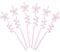 6PCS Bow Curly Straws, Pink Bow Glitter Party Straws, Elegant Plastic Straws Reusable for Kids Adults Birthday Party Family Reunion Decorations Supplies