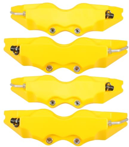 Copri Pinze Freno 2 Set Abs Giallo Stile 3d per Pinze Freno | Vernice Pinze Freni Auto, Copri Pinza Freno Serie, Copri Freno Posteriore