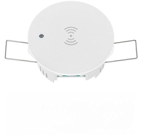 URPIZY ZigBee 3.0 Präsenzmelder 24GHz Millimeterwellen Sensor mit 120° Erfassungswinkel und 6m Reichweite, Automatische Lichtsteuerung für Wohnzimmer und Bad, Weiß