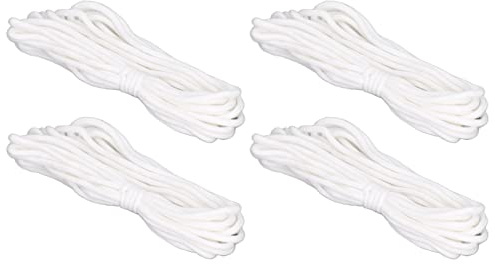 Riuulity 4 Stück Selbstbewässerndes Baumwollseil, Leicht zu Kontrollierende Hydroponische Dochtschnur für Urlaubspflanzenbewässerung, 4 Mm X 10 M, Bewässerung von Blumen und Pflanzen