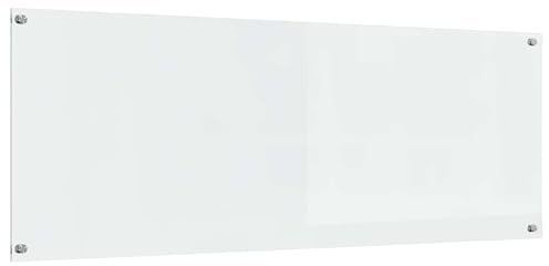 Mokuyary Kitchen Backsplash Transparent 110 x 40 cm Tempered Glass Splashbacks for Cookers, multiple sized kitchen splashbacks for walls