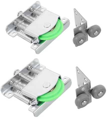 Hemobllo Kit Porte Coulissante Placard Roulettes Pour Porte De Placard Coulissante Remplacement Silencieux Avec Roulements À Billes Concaves De 1.56 Po Pour Armoire Et Meuble À