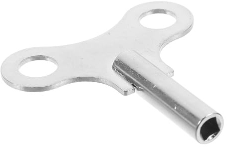Uhrschlüssel zum Aufziehen für Standuhr, 5,3x5,2x0,8cm, Silber Stahl | Ersatzkompatibel, Leichte Pflege, für Wanduhren und Kamingehäuse, Passend für Uhrenthusiasten